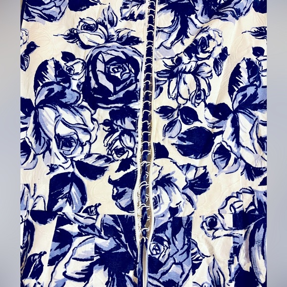 Talbot Blue and White Floral Dress Size 14 - Picture 4 of 5